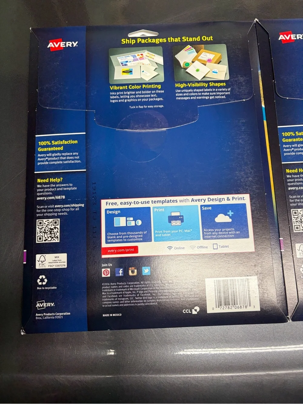 Avery Print-to-Edge Shipping Labels Pack (Avery 6878)